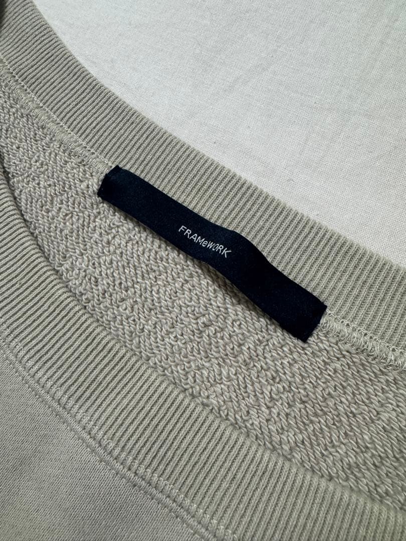 新品 FRAMeWORK ボートネックワイドスウェット