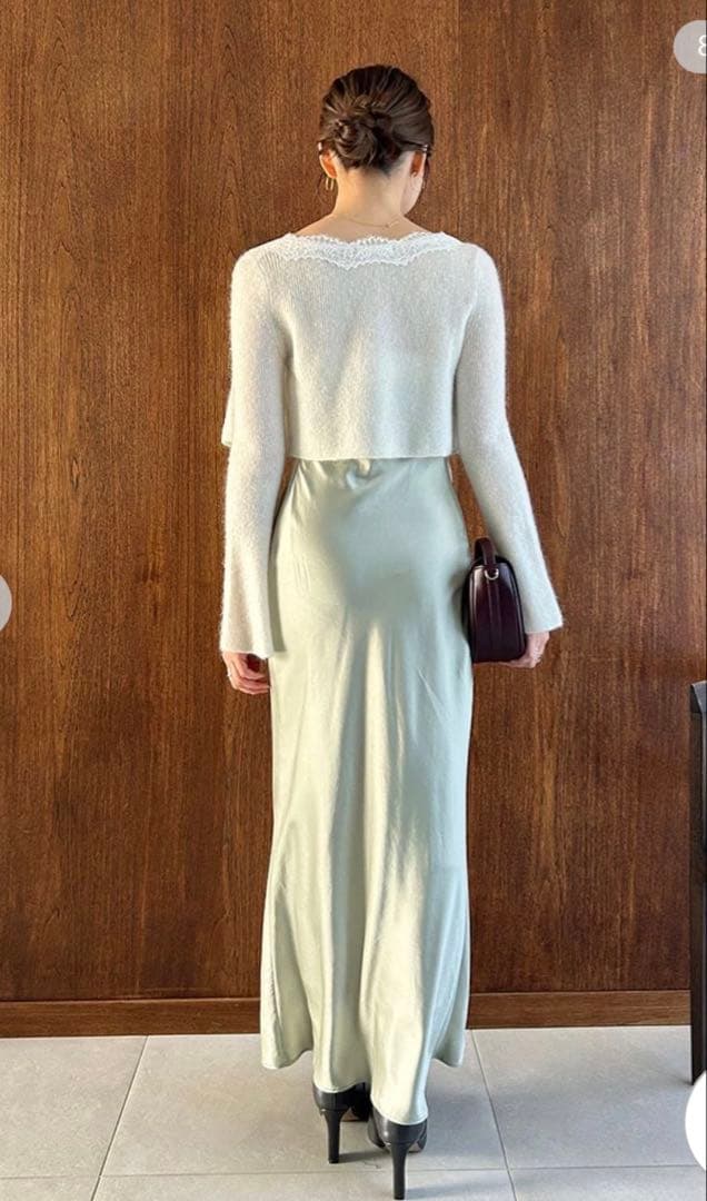 新品タグ付き♥️SNIDEL キャミワンピースモヘアカーディガンセット