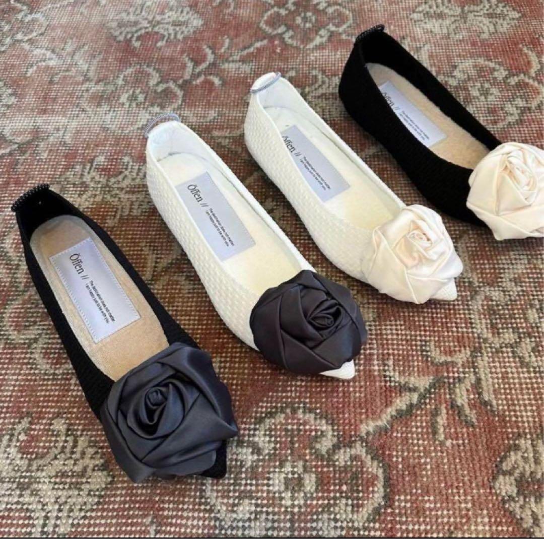 【美品】bibiy × offen フラットシューズ