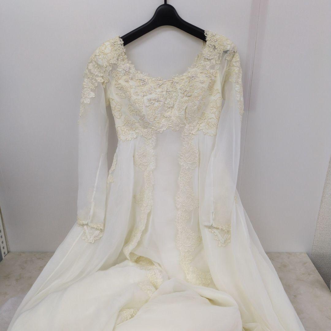 桂由美　ウェディングドレス　ロングスリーブ