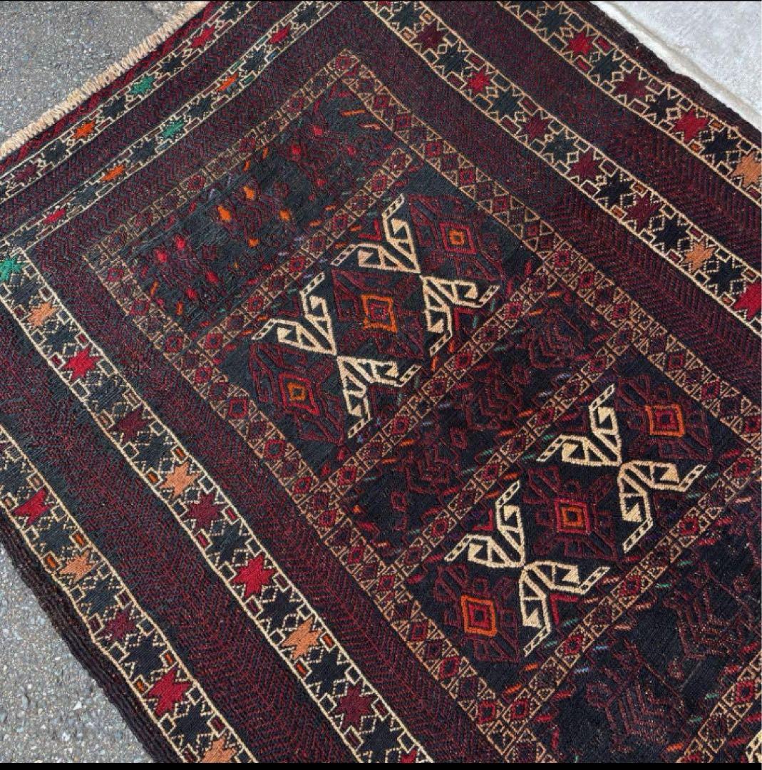 キリム 手織りスザニ スーパー ヴィンテージ 118cmx190cm ラグ