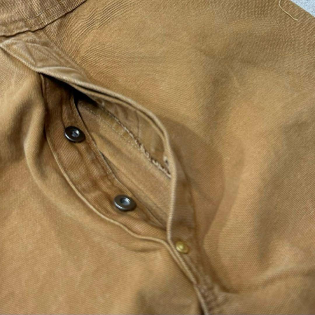 USA製 カーハート ダック地 ダブルニー オーバーオール ブラウン w36