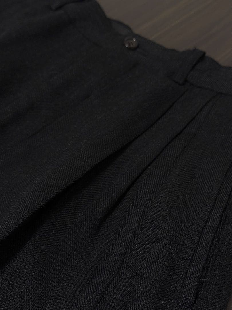 80s コムデギャルソンオム　ウール　ヘリンボーン　トラウザー　スラックス