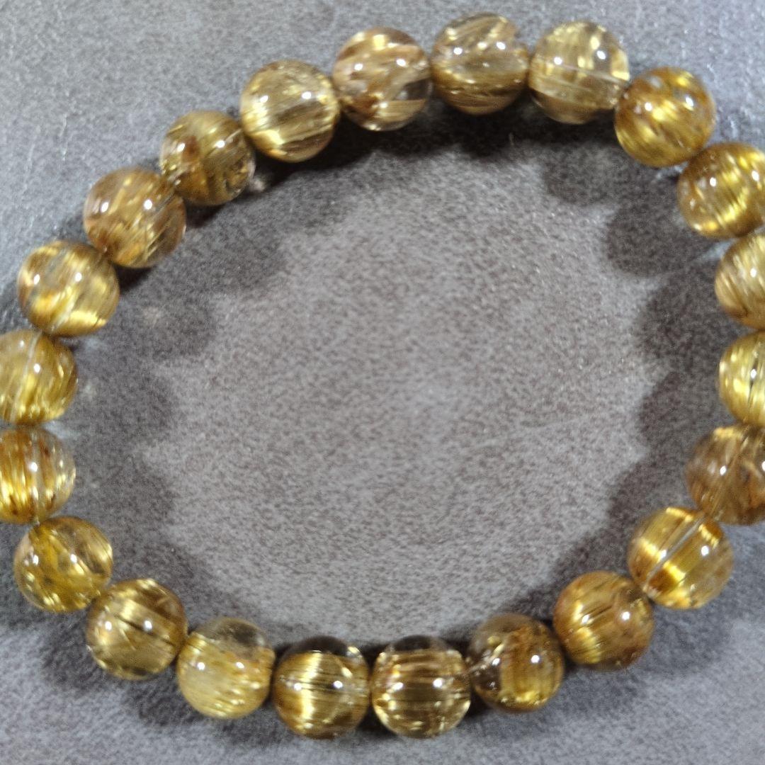 最高級ゴールドタイチンルチルブレス