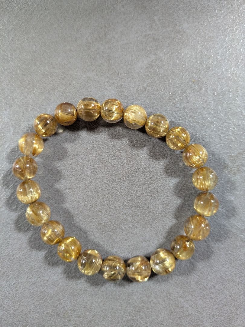 最高級ゴールドタイチンルチルブレス