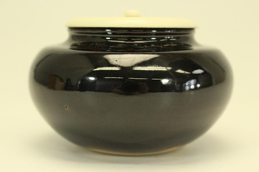 茶道具 大海 茶入 桶谷定一作 共箱(A780)