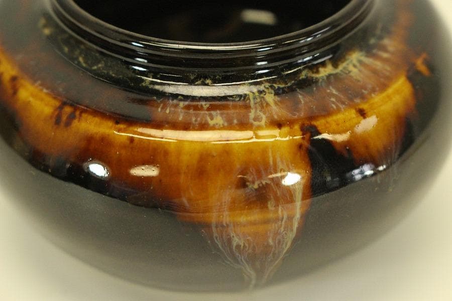 茶道具 大海 茶入 桶谷定一作 共箱(A780)