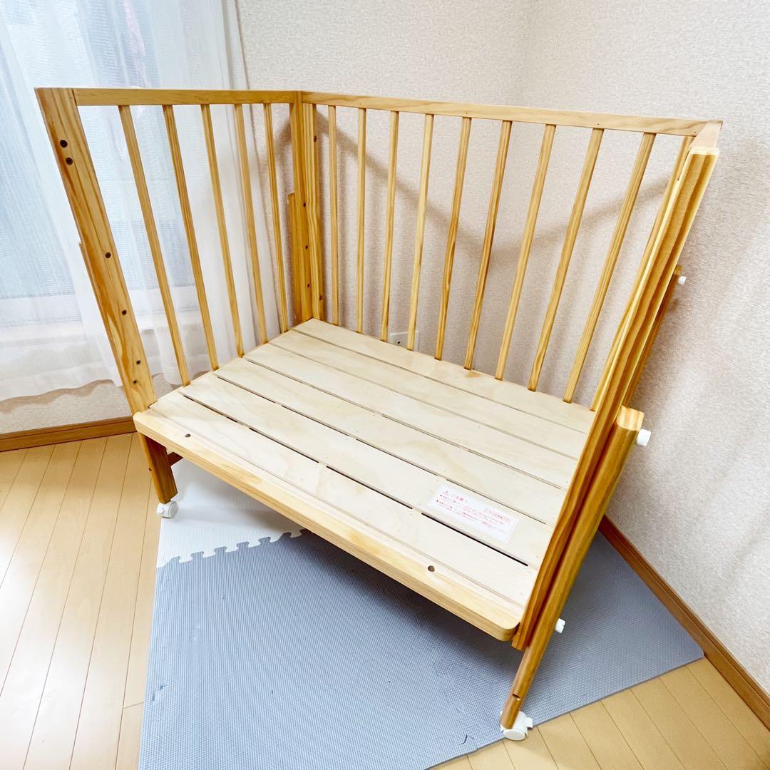 【早い者勝ち❣️】大和屋　ベビーベッド　そいねーる　ミニベビーベッドNA⭐︎