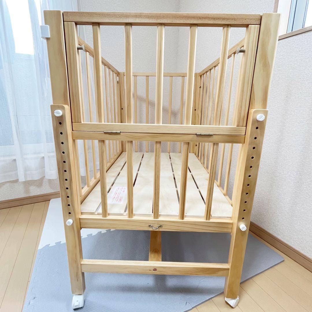 【早い者勝ち❣️】大和屋　ベビーベッド　そいねーる　ミニベビーベッドNA⭐︎