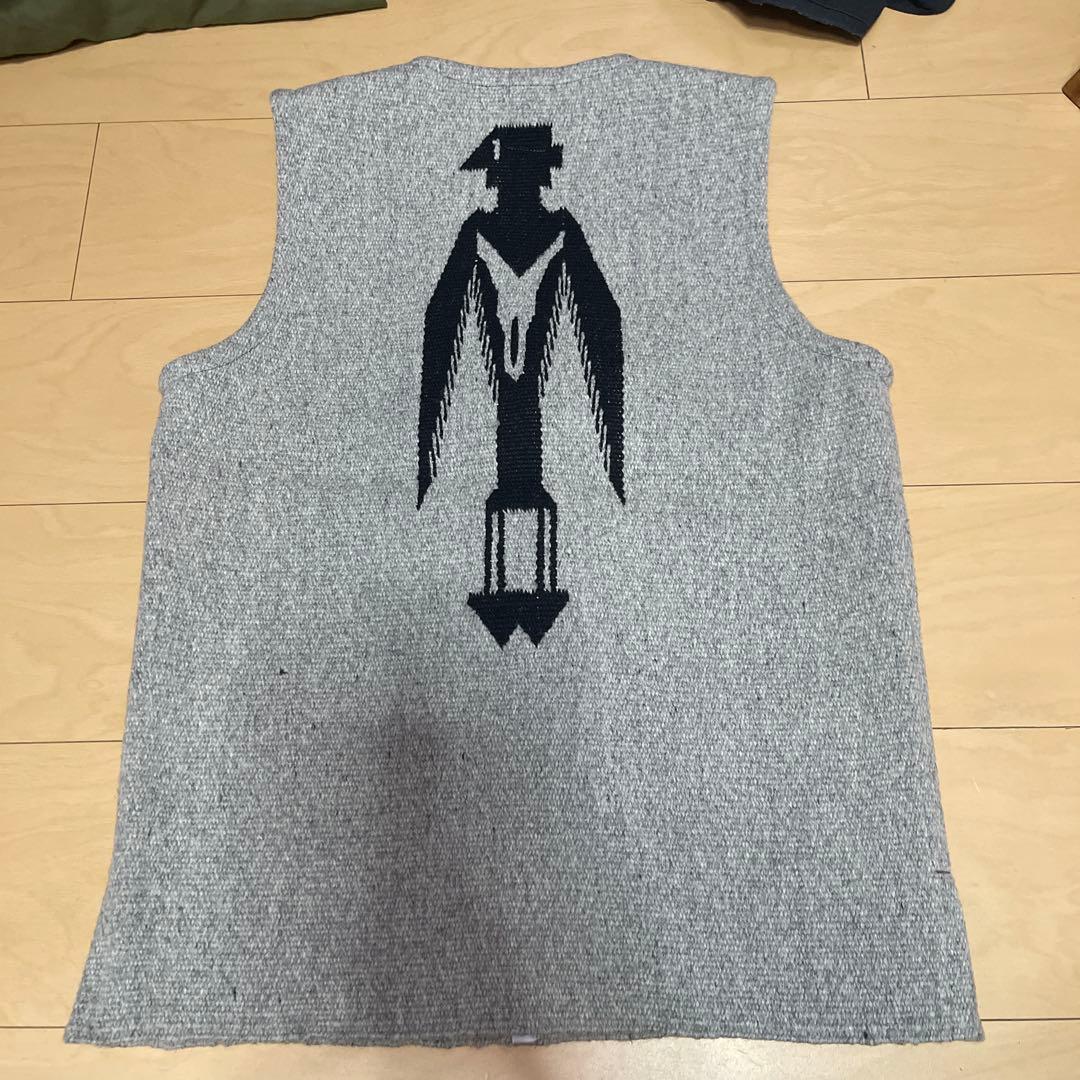 オルテガ チマヨベスト ヘザーグレー 36サイズ 特注デザイン サンダーバード柄