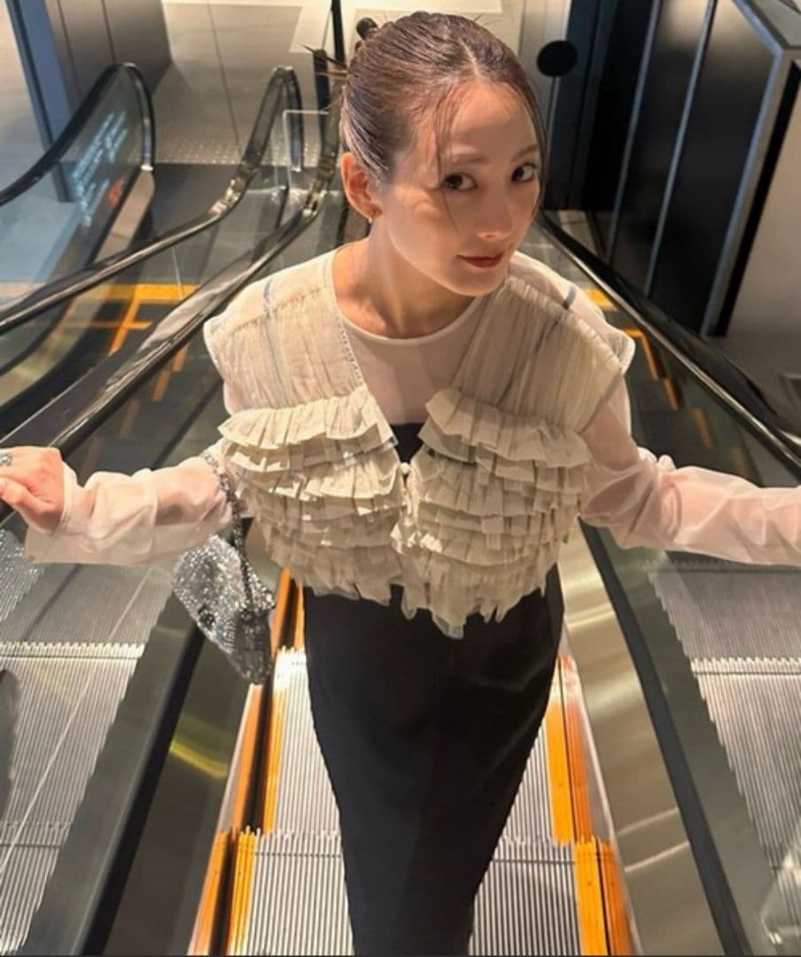 アンドレスド　タフタチュールベストセットドレス 　ブラック　オケージョンドレス