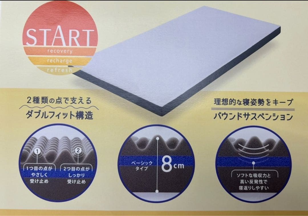 定価6万円　新品　西川 START マットレス(3層)丸巻き(シングル)送料込