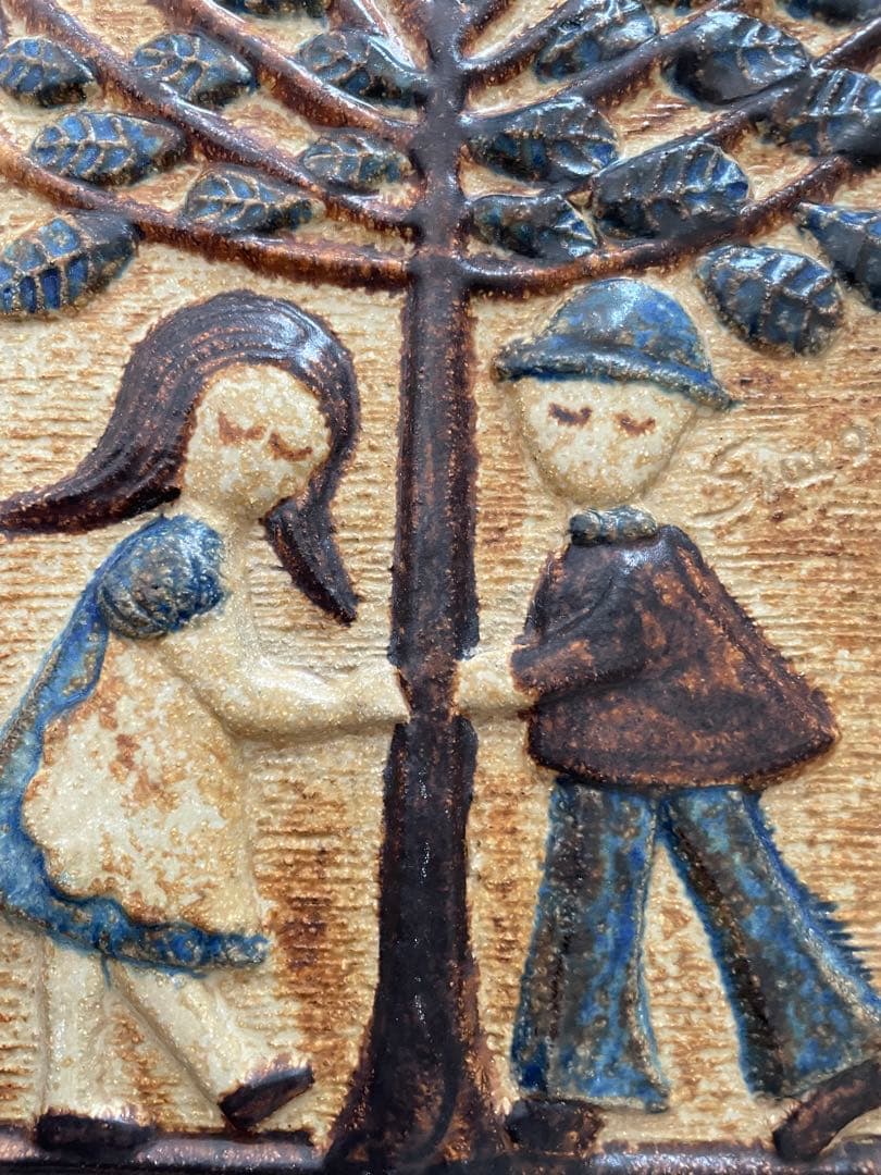 デンマーク　陶器　ウォールデコレーション陶版