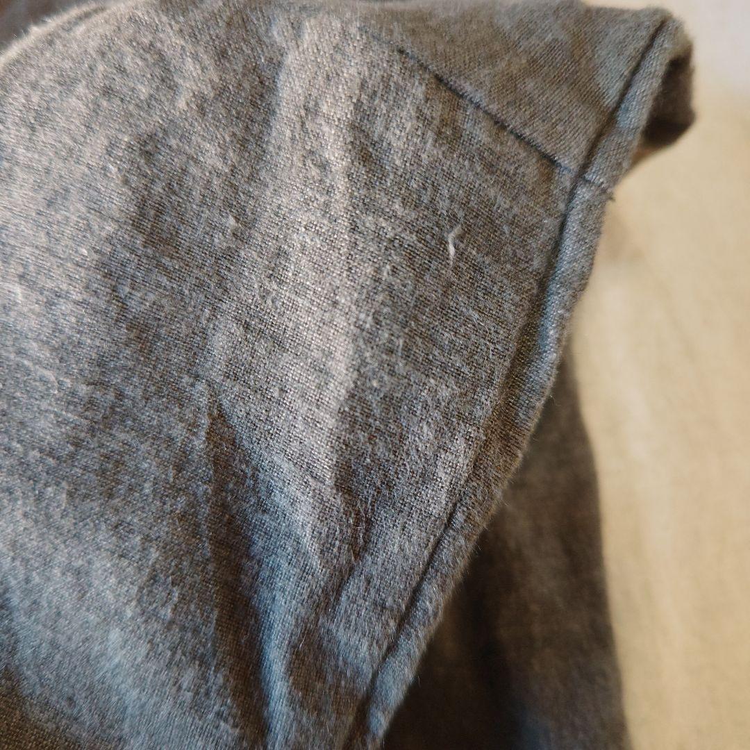 MAGALI マガリ ブラッシュドベルギーリネンカーディガン チャコール