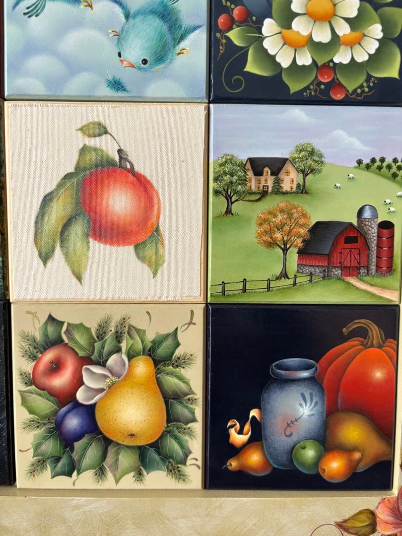 トールペイント壁掛け作品９枚サンプラー