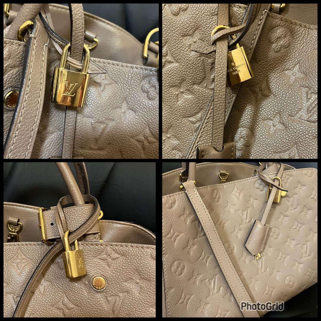 訳あり美品　正規品 LOUIS VUITTON モンテーニュMM トープ