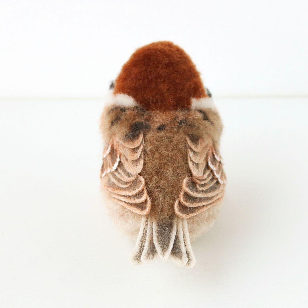 羊毛フェルト＊すずめ❤︎手のひらサイズのまったり鳥さん