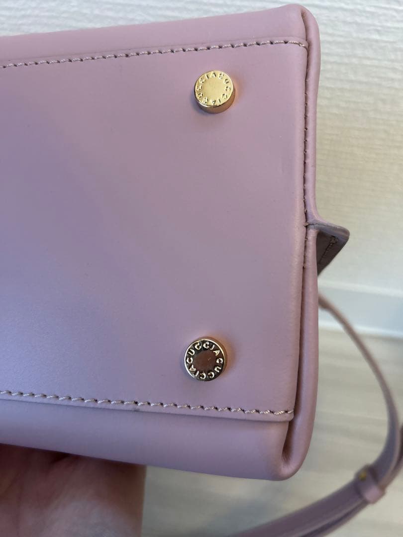 お値下げ【美品】LACUCCI ピンクレザー ハンドバッグ ショルダーバック