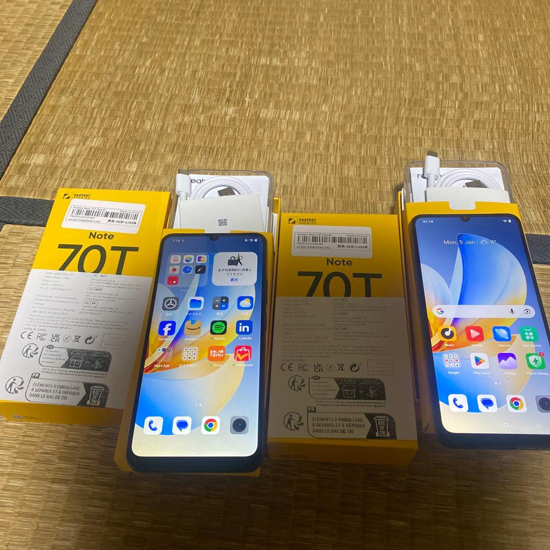 スマートフォン本体 Realme note 70T