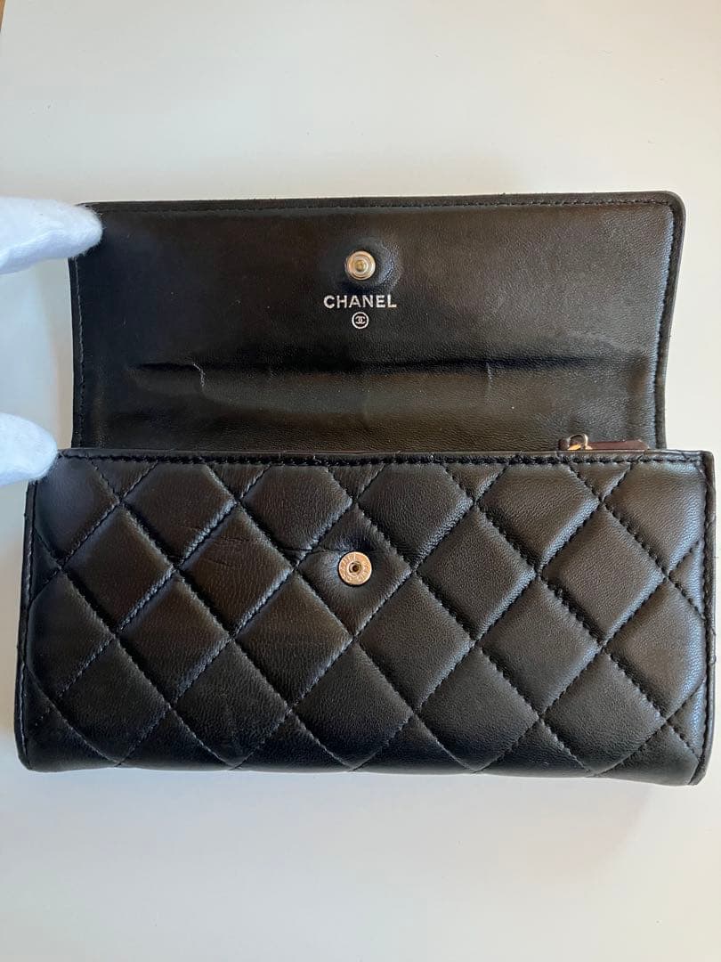CHANEL マトラッセ　ラムスキン　長財布