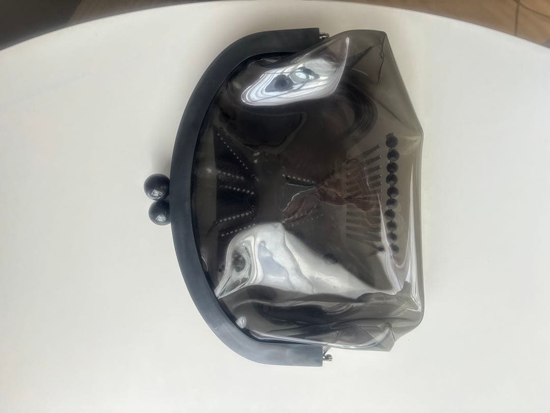 mame kurogouchi ビーズ装飾 透明 クラッチバッグ