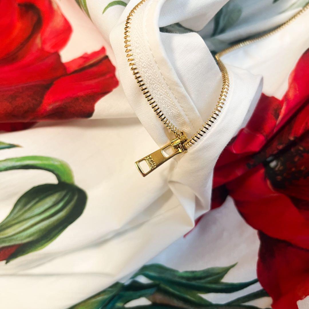 DOLCE&GABBANA ポピーサークル ポプリンドレス 花柄 42