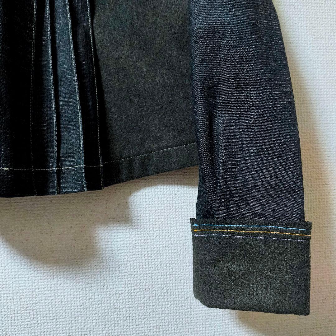 マリテフランソワジルボー 異素材 プリーツ ジャケット フーディ