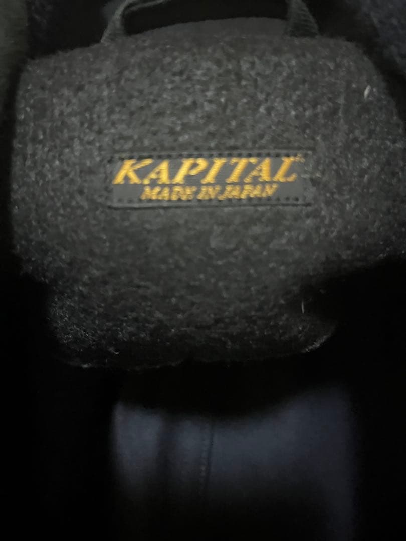 KAPITAL ネイビー モッズコート フード付き