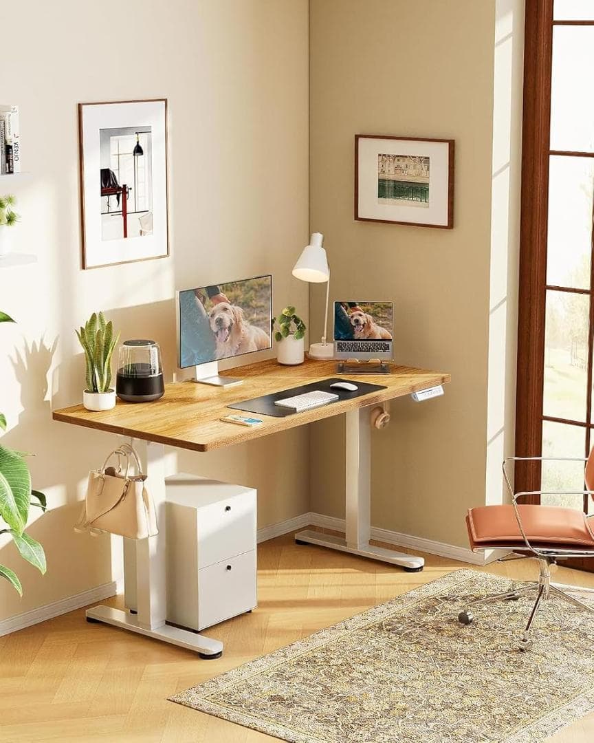 ErGear 電動 オフィスワークテーブル 昇降式デスク スタンディングデスク