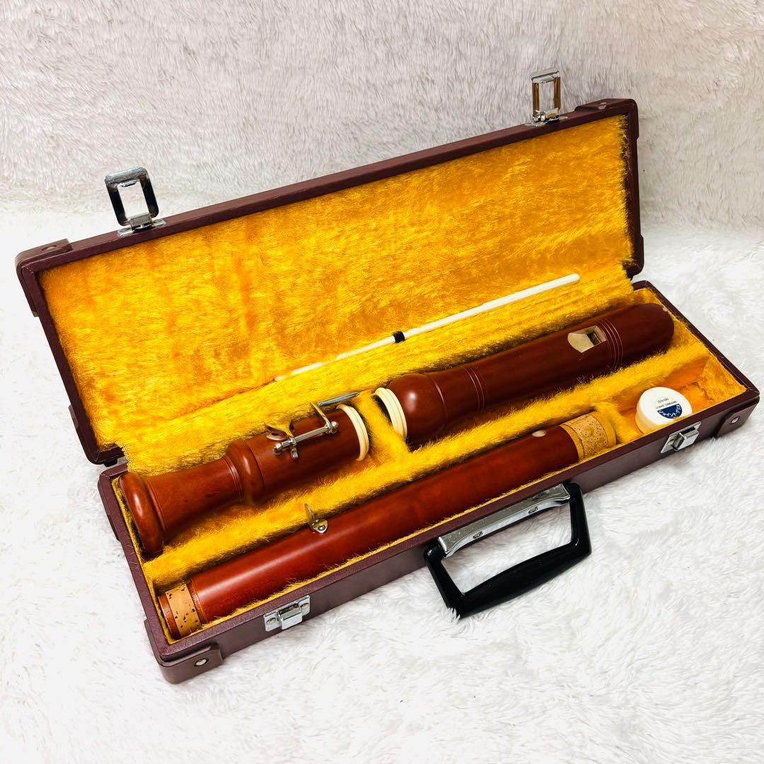 ゼンオン テナーリコーダー 木製 2300B ケース付 音出し確認済み 全音