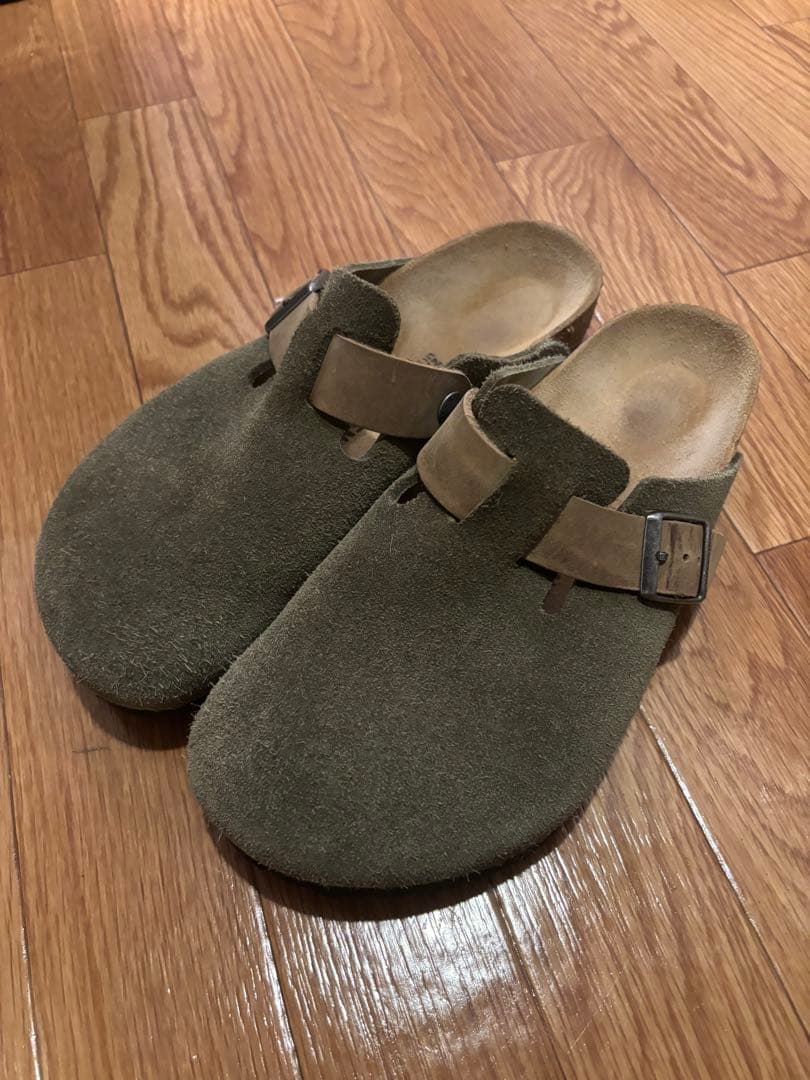ビルケンシュトック ボストン スウェード カーキ 42