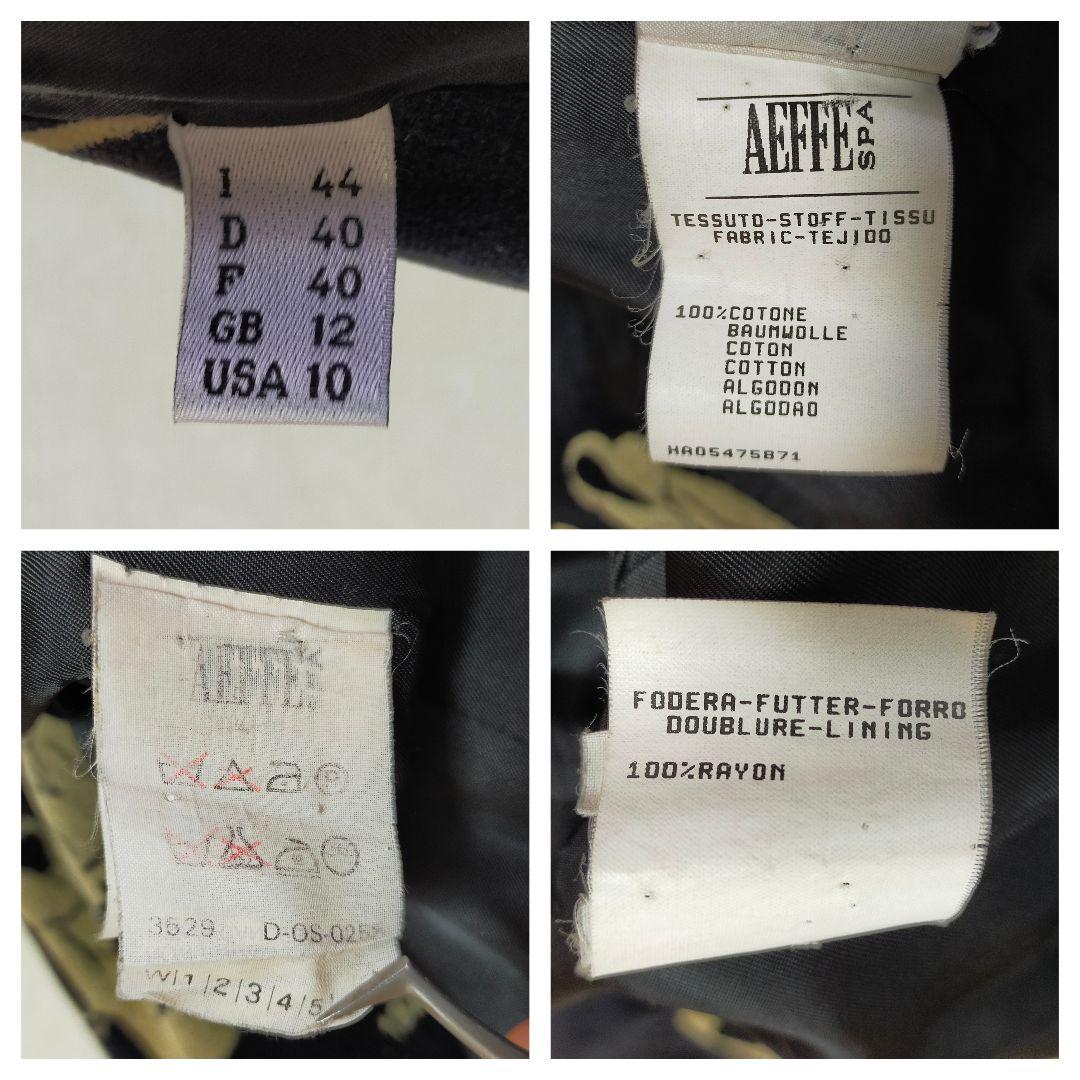 90'S　イタリア製　MOSCHINO　総柄　ベルベットテーラードジャケット