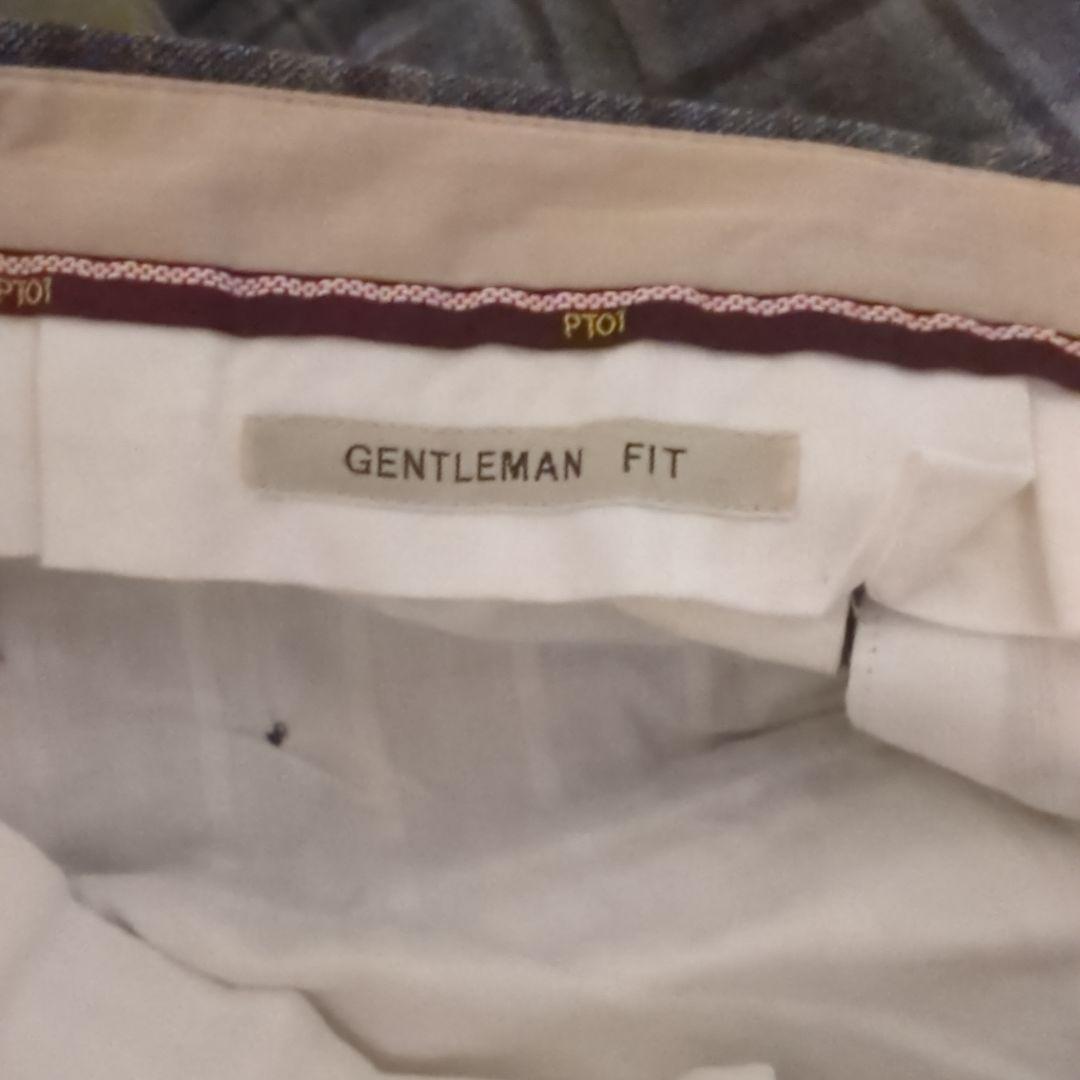 【PT01】チェックウールスラックス 46