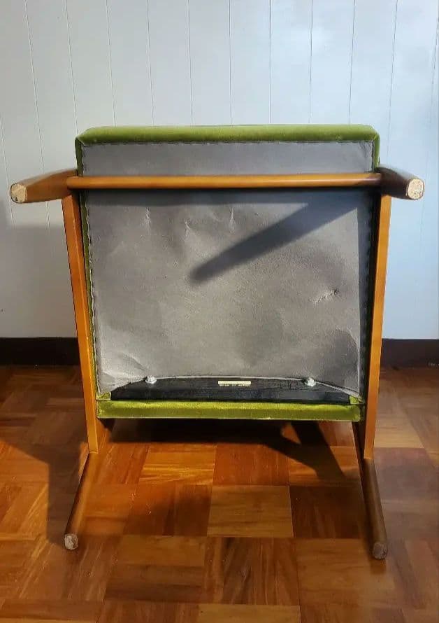 カリモクソファ　1人掛け　60Kチェア 1シーター モケットグリーン