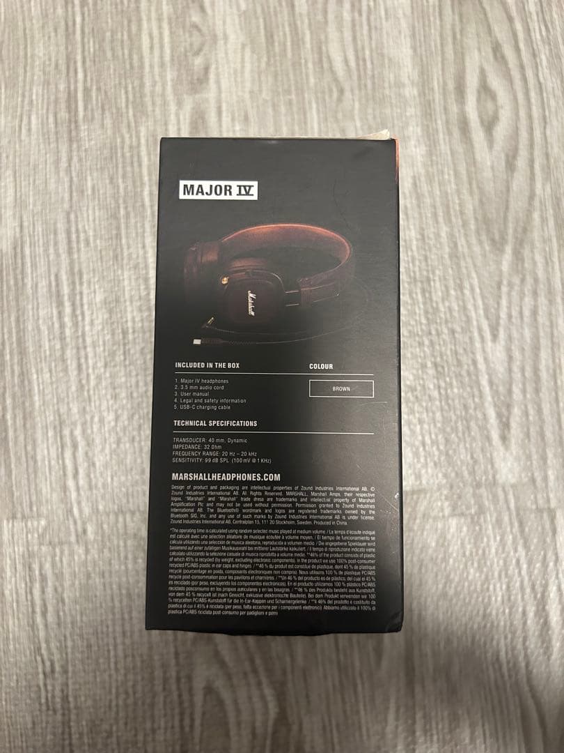 【正規品ほぼ未使用】Marshall Major V マーシャル　　　ブラウン