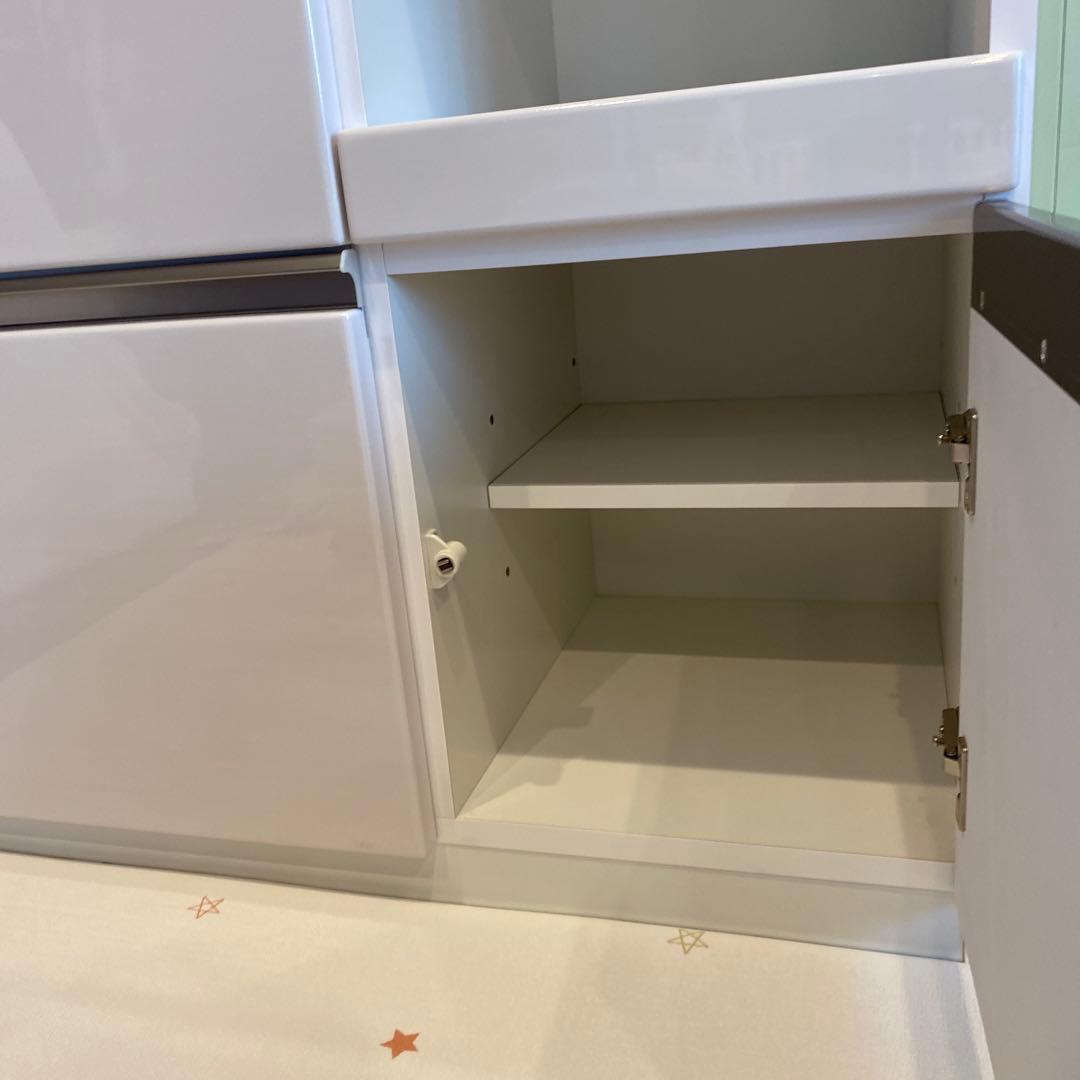 ニトリキッチンカウンターアルミナ2 100CT WH 幅100