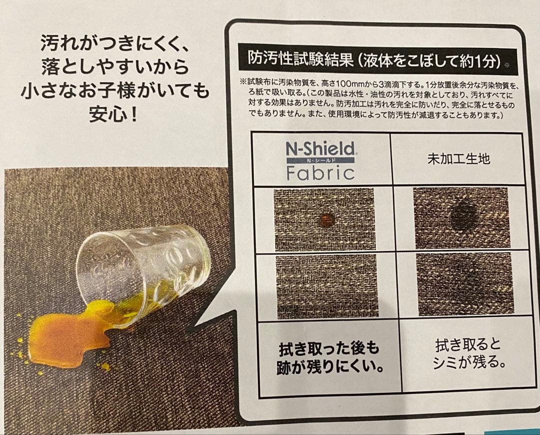 てぃ【ニトリ】布Nシールド、カウチソファ、グレー