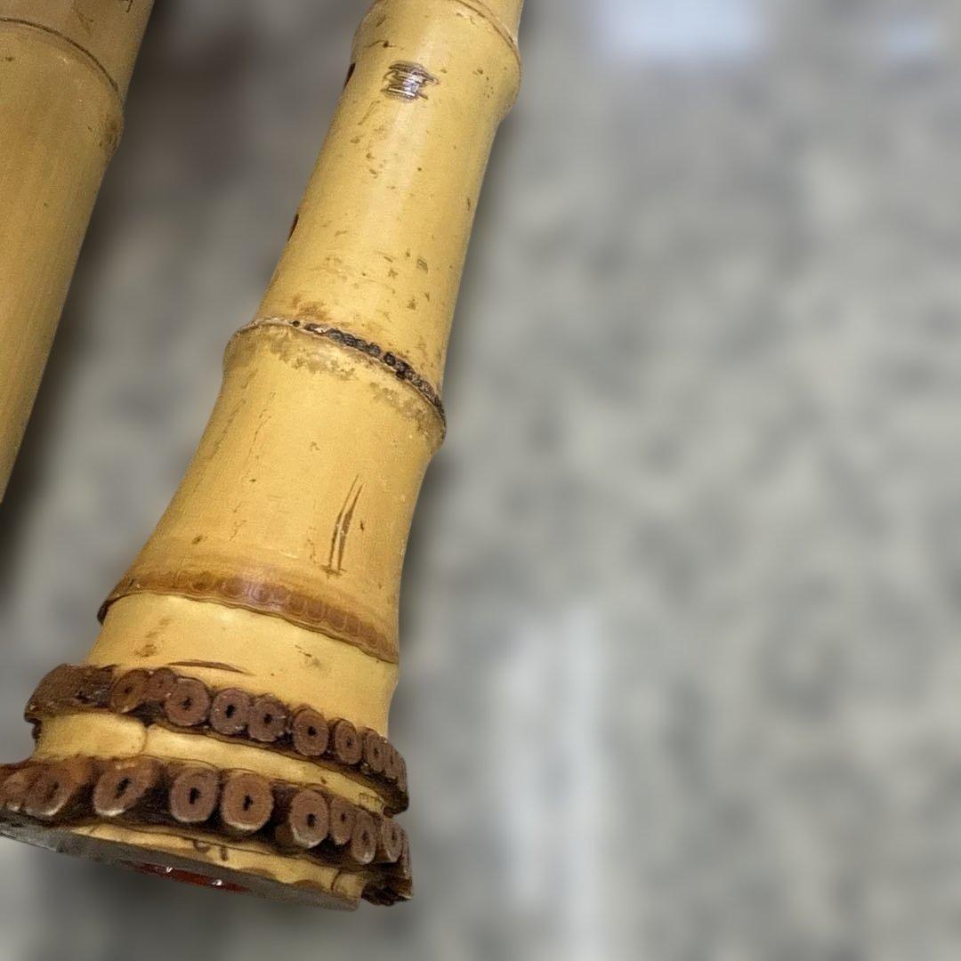 う*き様 ★竹製 尺八 本体 専用ケース付き 和楽器 古流 レトロ 小物 格安