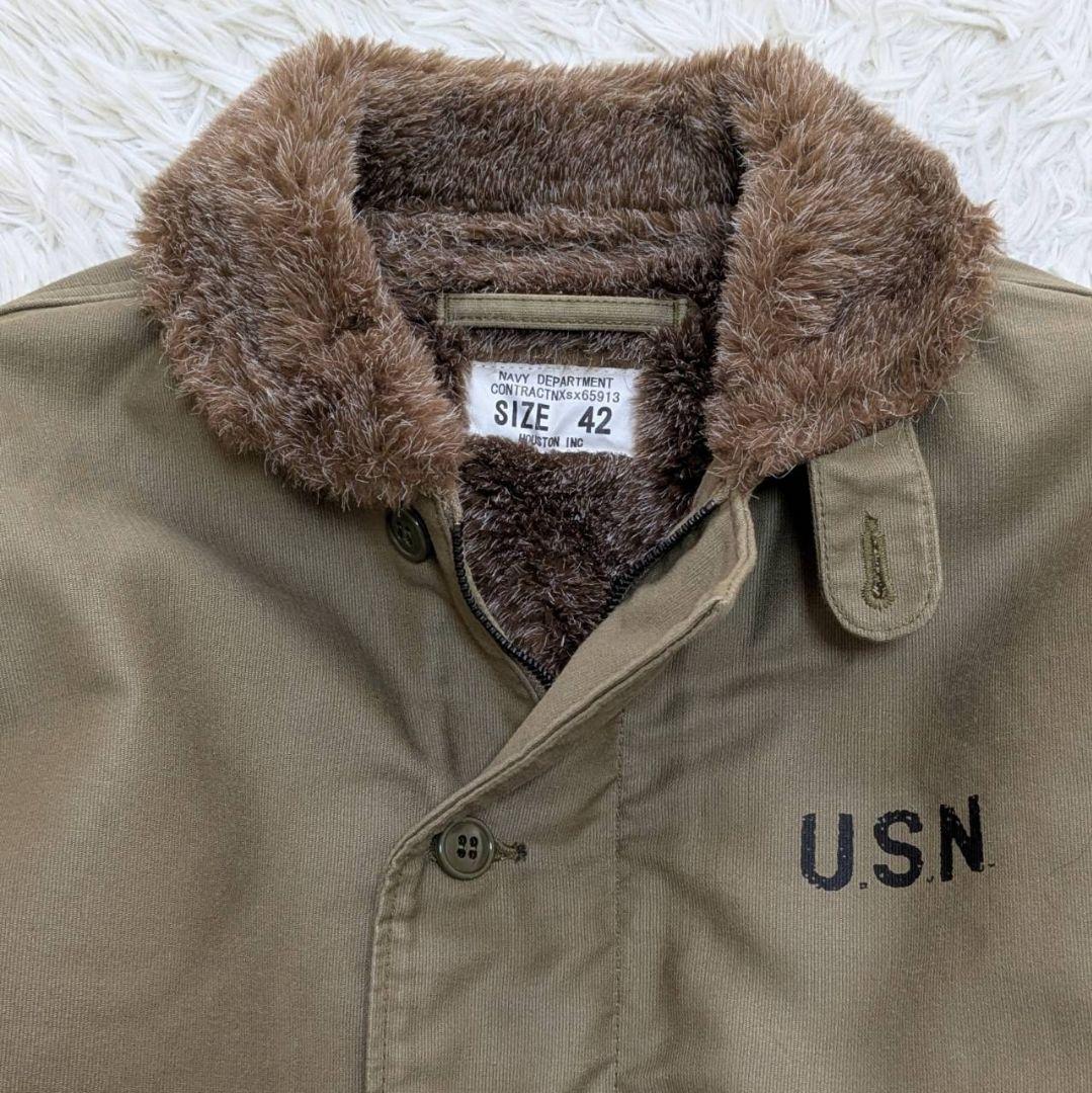 ✨美品✨ HOUSTON N-1 デッキジャケット U.S.N ミリタリー 42