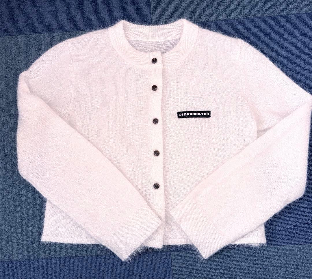 Glitter Yarn Knitカーディガン ホワイト　searoomlynn