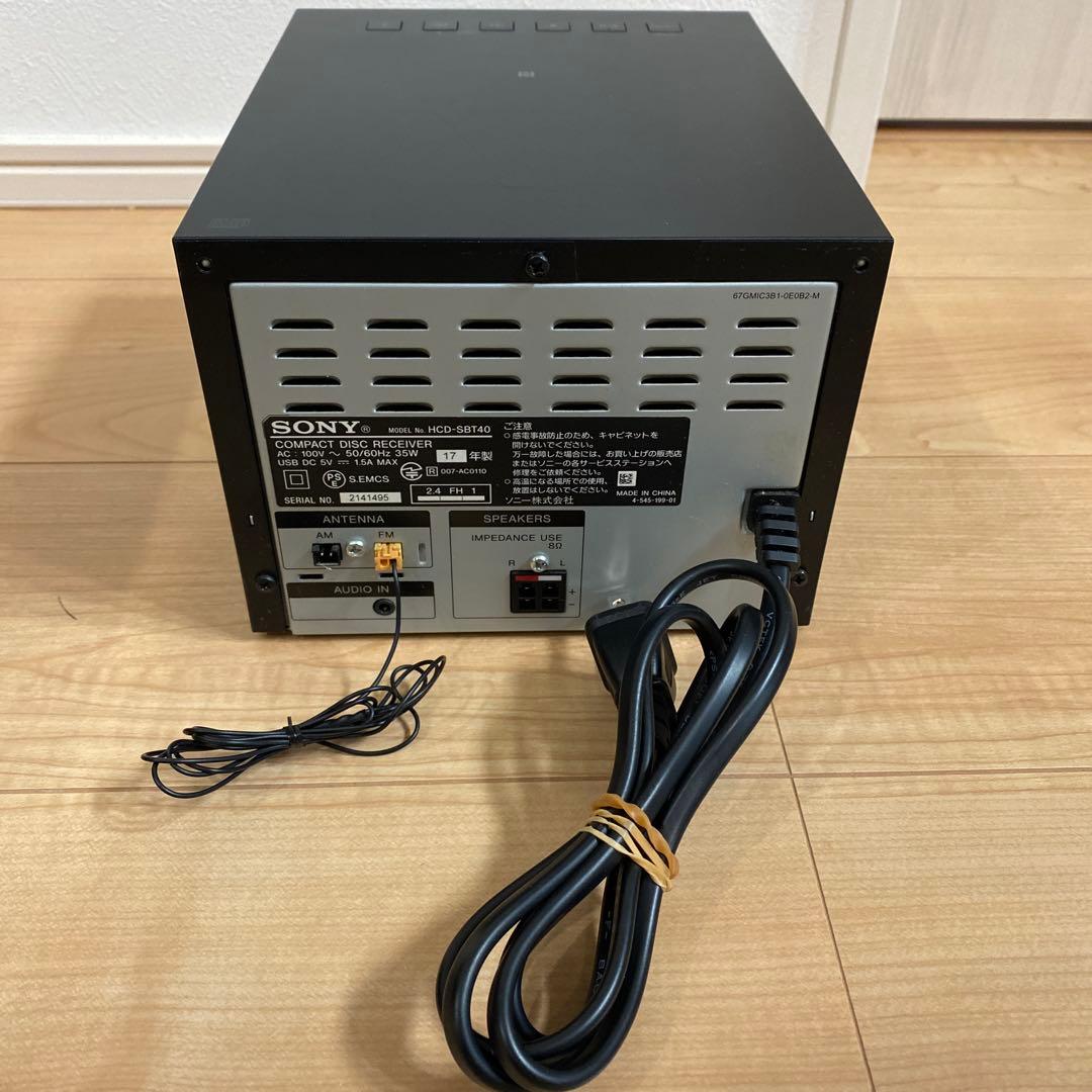 2017年式 SONY ソニー ミニコンポ システムコンポ CMT-SBT40