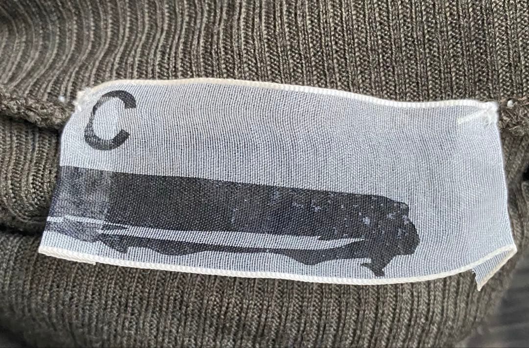 美品　カオス Chaos ウール サイドスリット タートルネック ワンピース