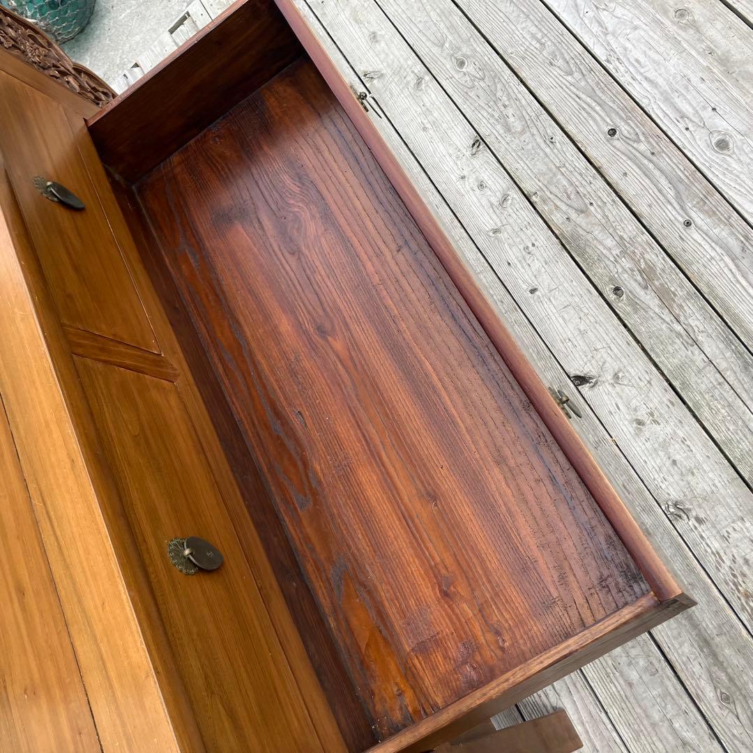 アンティーク デコア 木製 彫刻 サイドボード コンソールテーブル 北欧