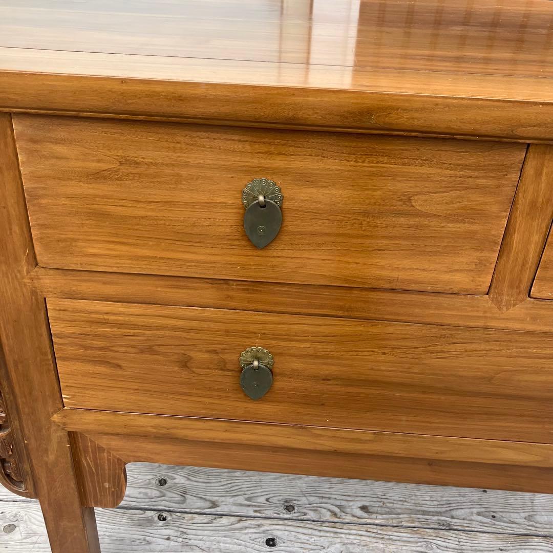 アンティーク デコア 木製 彫刻 サイドボード コンソールテーブル 北欧