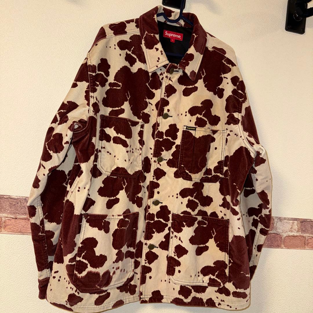 Supreme 20SS Velvet Chore Coat Cow Lサイズ