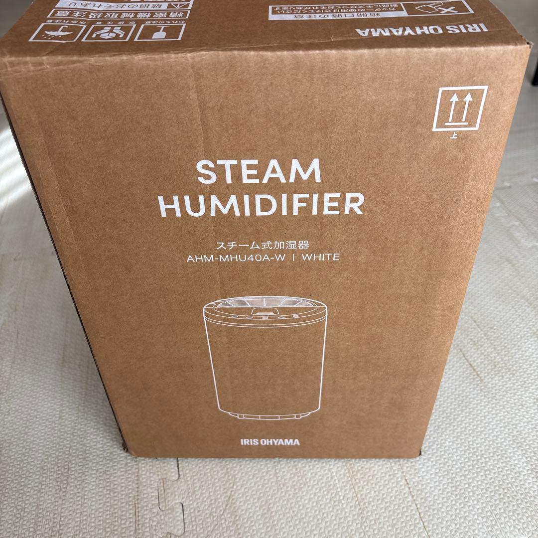 アイリスオーヤマ加湿器 スチーム式　AHM-MHU40A-W