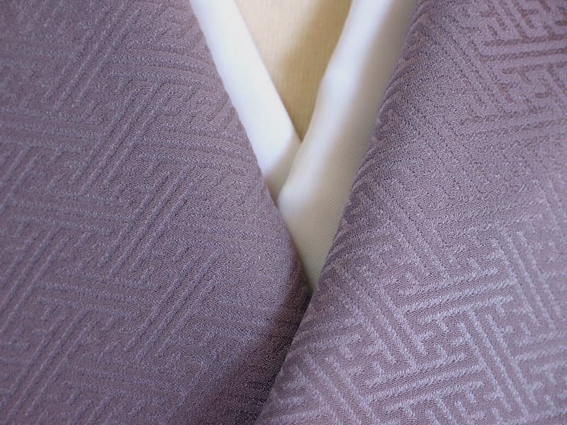 付下げ　絞りと刺繍（流水に菊、菖蒲etc）裄67 背紋なし　正絹美品