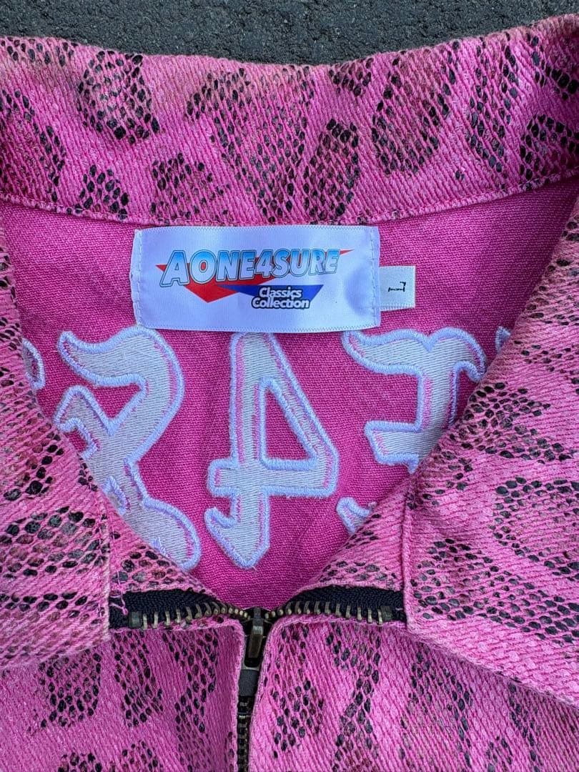 AONE4SURE PINK SNAKE SLATT JACKET y2k 蛇柄