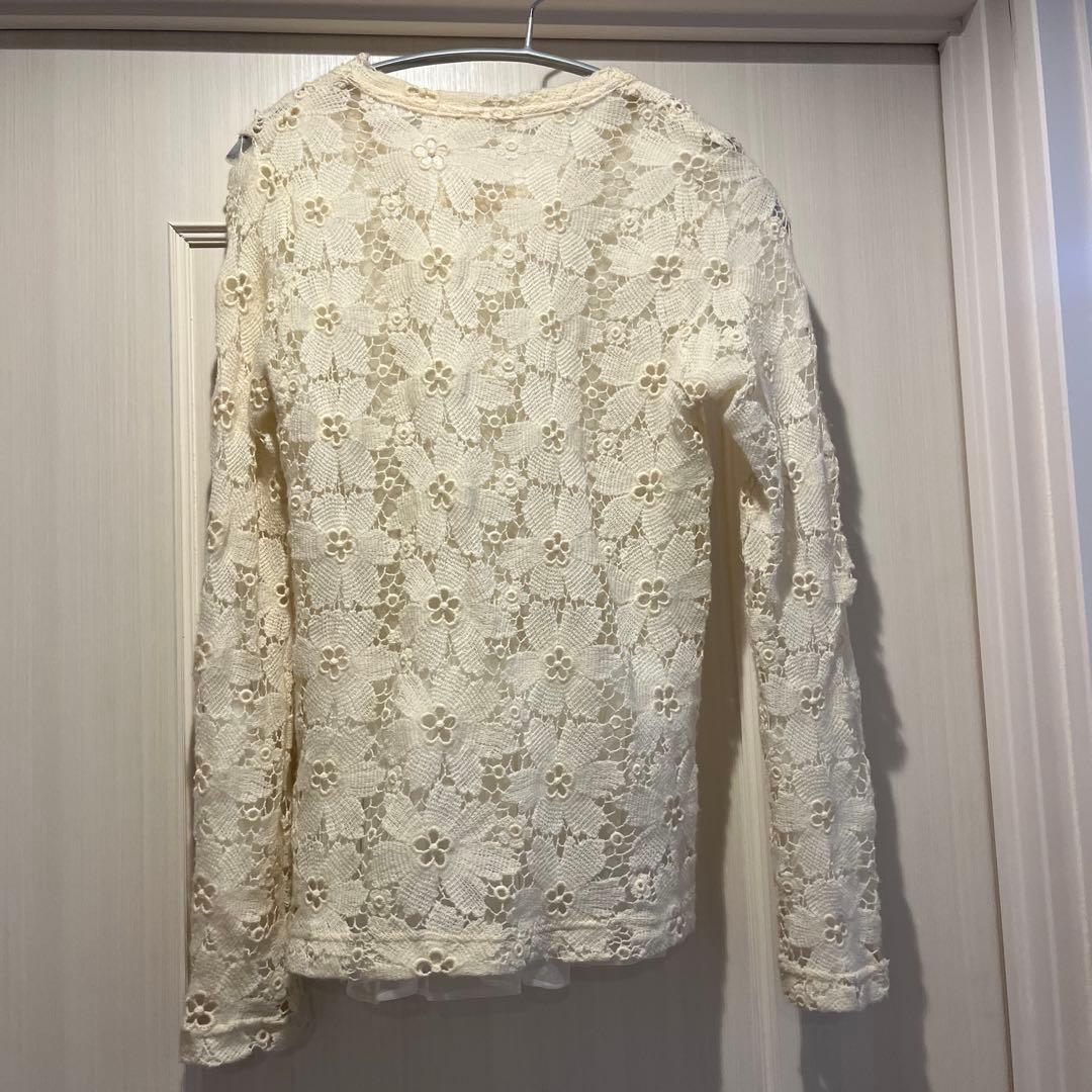 【値下げ！】COMME des GARÇONS レース花柄長袖トップス S