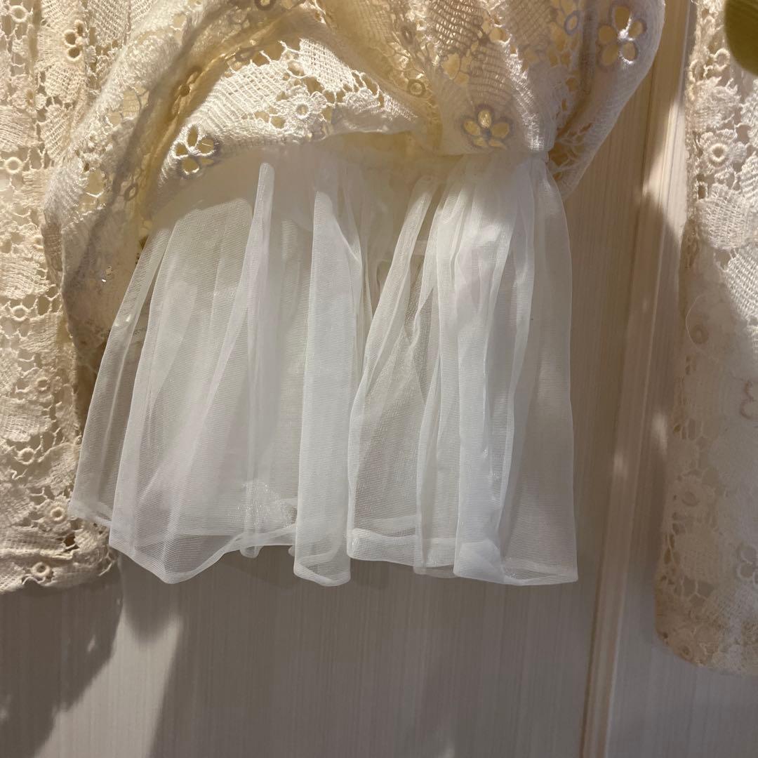 【値下げ！】COMME des GARÇONS レース花柄長袖トップス S